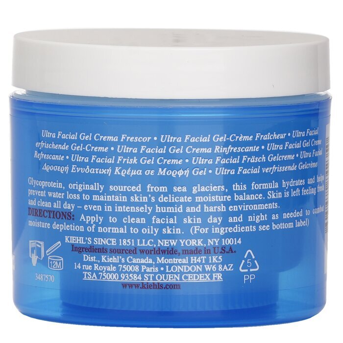 Kiehl's Ultra Facial Oil-Free Gel Cream - For Normal to Oily Skin Types 125ml