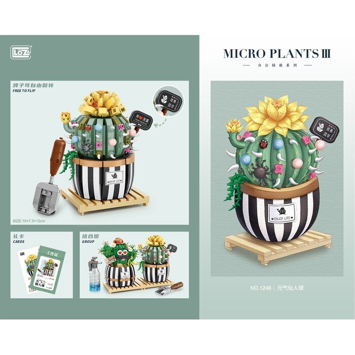 LOZ Mini Blocks - Prickly Pear Building Bricks Set 11 x 6.5 x 24cm