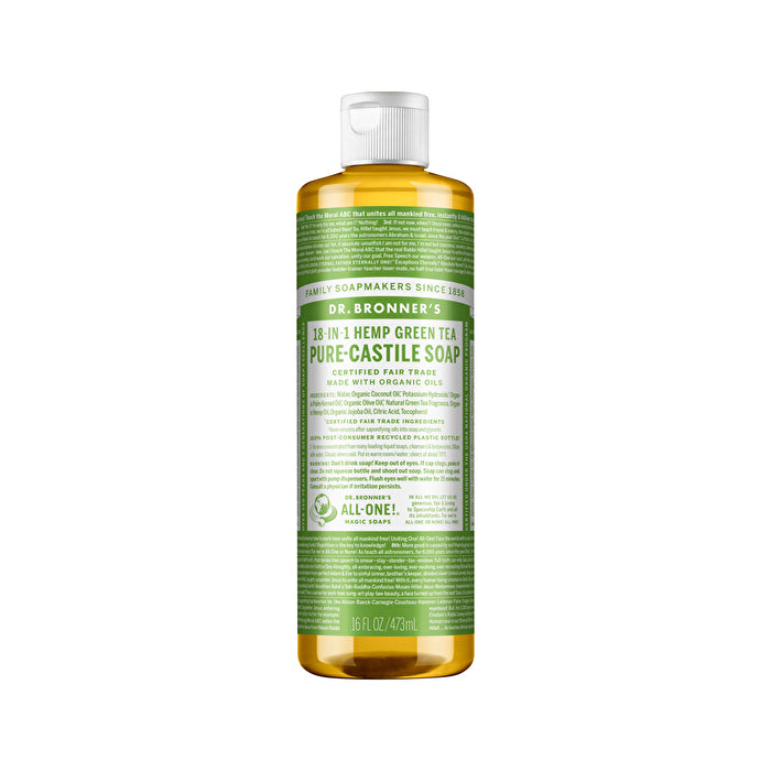 Dr. Bronners Pure-castile Magic Soap Liquid (18-in-1) Green Tea 473ml